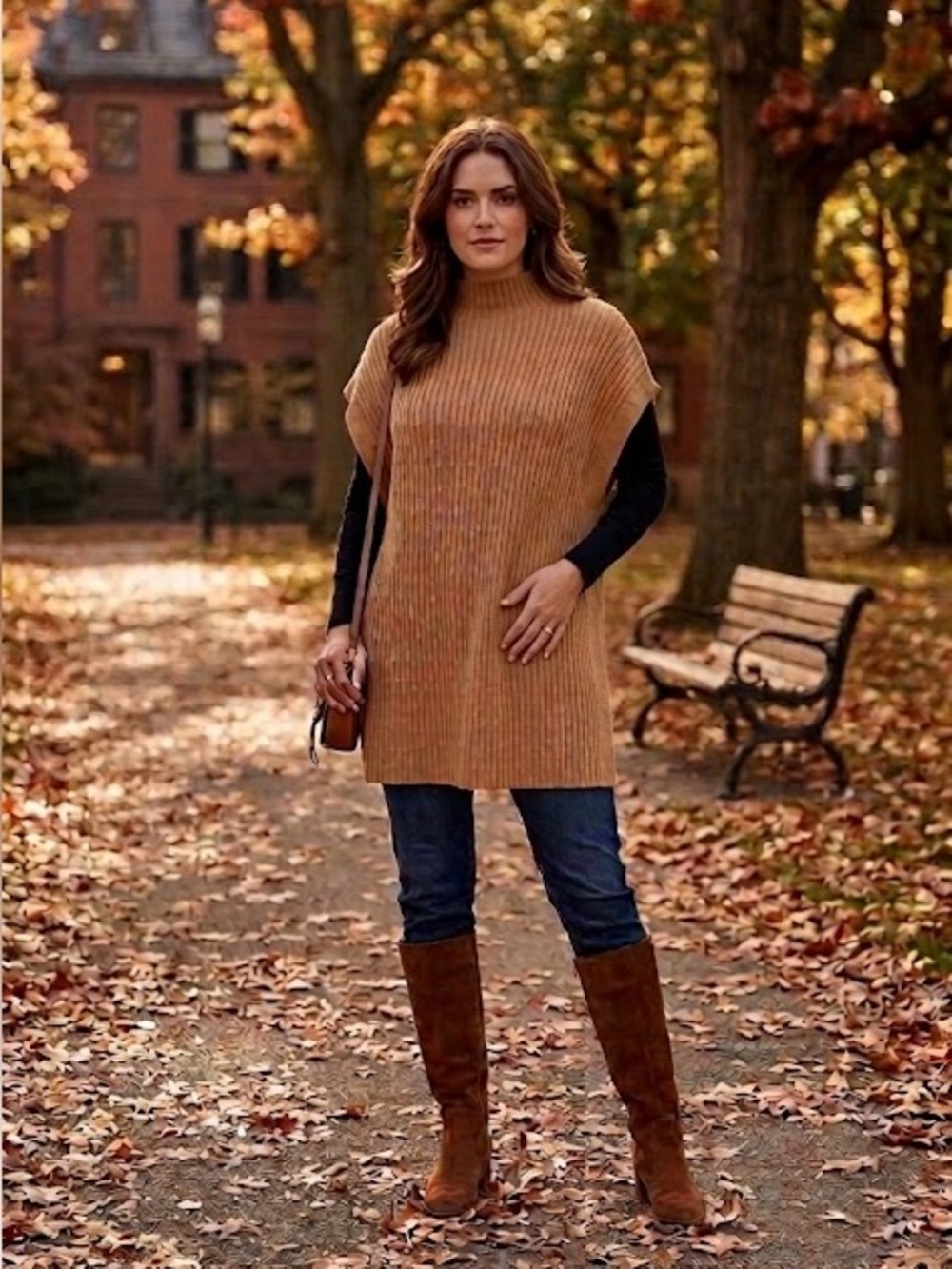 Stunning Banana Republic Camel Ribbed Knit Top See Measurements